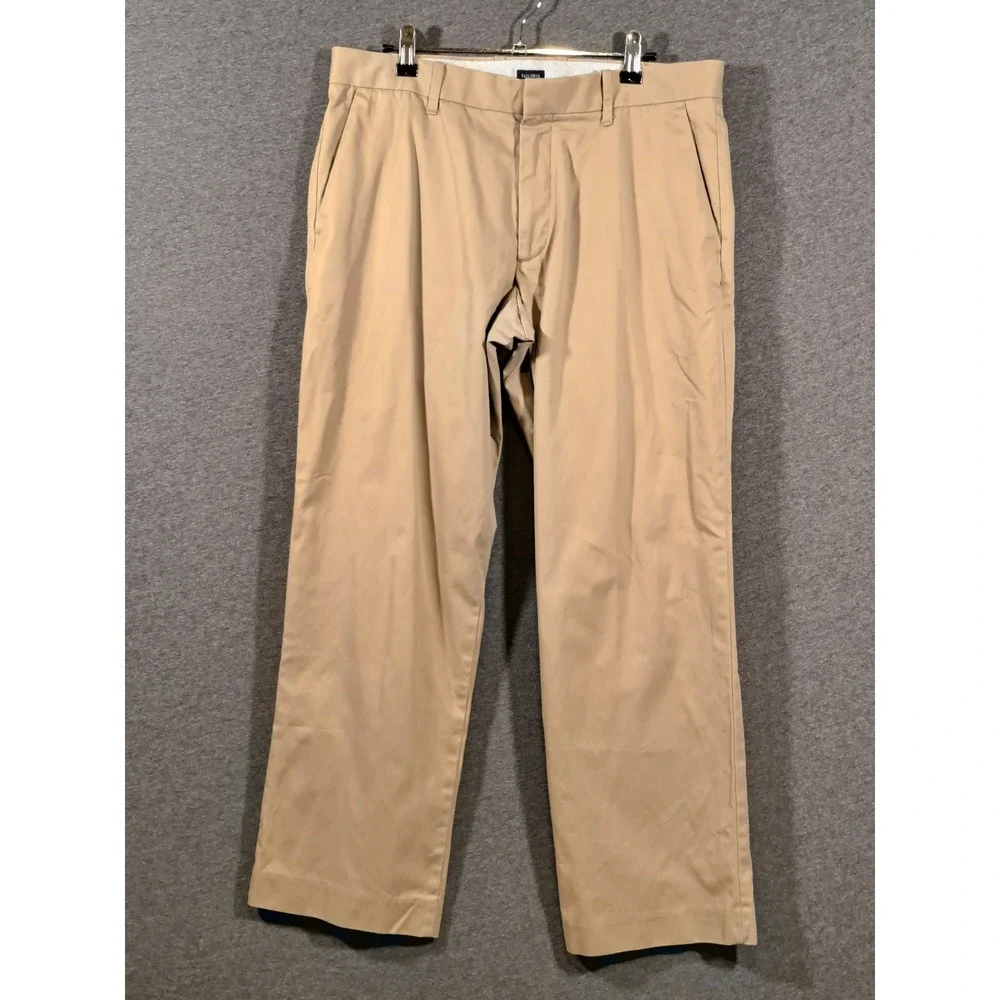 Gap Tailored Khakis Boys Tan Straight Leg Dress Pants Chinos 32x30 S/772340-00